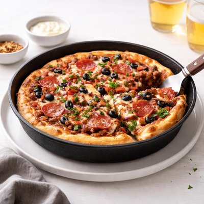 Image of Super Bowl Pizza in a Pan