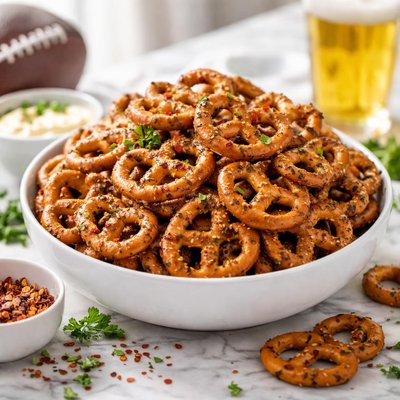 Image of Super Bowl Spicy Pretzels