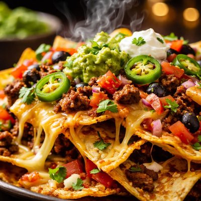 Image of Super Cheesy Nachos with Works