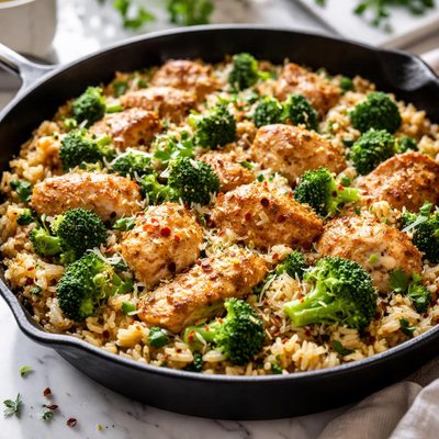 Image of Super Chicken Broccoli N Rice Skillet