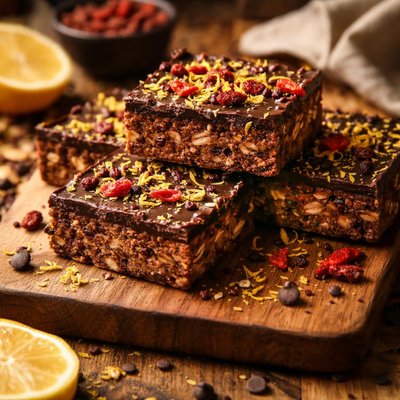 Image of Super Chocolate Goji Lemon Bar