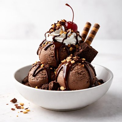 Image of Super Chocolate Ice Cream Sundae