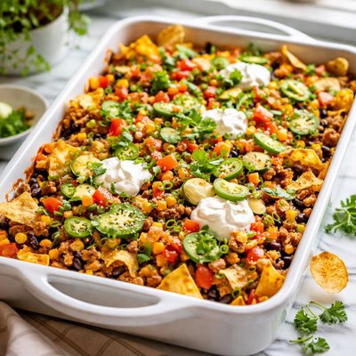 Image of Super Easy and Good Nacho Casserole