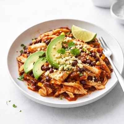 Image of Super Easy Chicken Enchilada Skillet