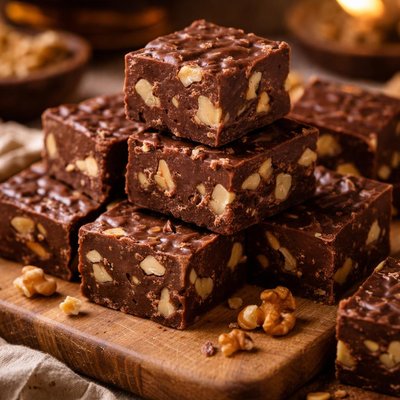 Image of Super Easy Chocolate Nut Fudge
