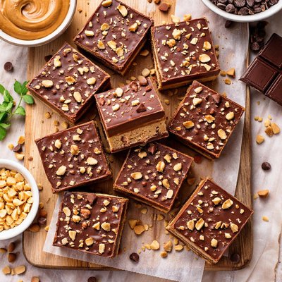Image of Super Easy Chocolate Peanut Butter Bars