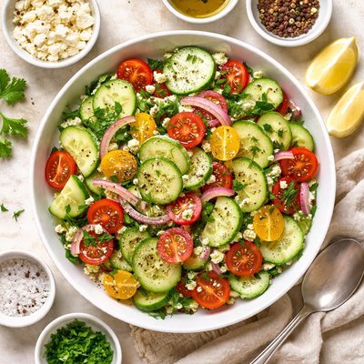 Image of Super Easy Cucumber Salad