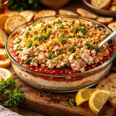 Image of Super Easy Layered Crab Dip