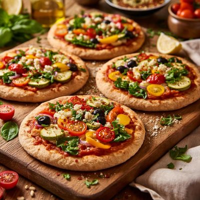 Image of Super Healthy Veggie Pita Pizza