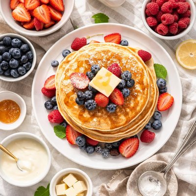 Image of Super Light Buttermilk Pancakes