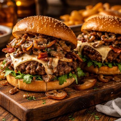 Image of Super Marsala Burgers