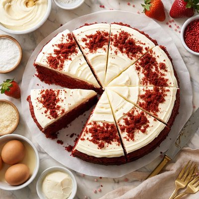 Image of Super Moist and Delicious Red Velvet Cake with Cream Cheese Fros