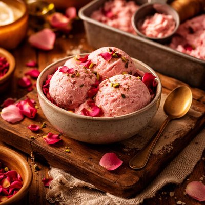 Image of Super Quick Exotic Rose Ice Cream