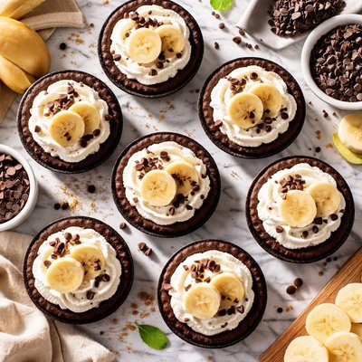 Image of Super Simple Mini Chocolate Banana Cream Pies