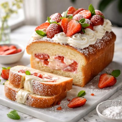 Image of Super Strawberries Cream Bread