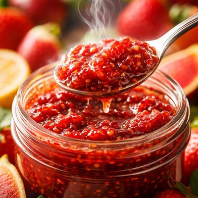 Image of Super Strawberry Fig Jam Low Sugar