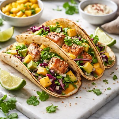 Image of Superfoods Salmon Taco with Mango and Avocado