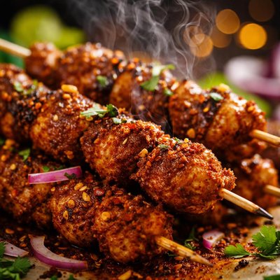 Image of Suya Nigerian Chicken Skewers