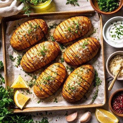Image of Swedish Baked Potatoes Hasselbackspotatis