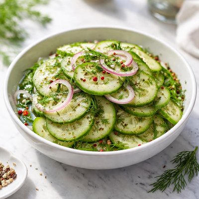 Image of Swedish Cucumber Salad Pressgurka