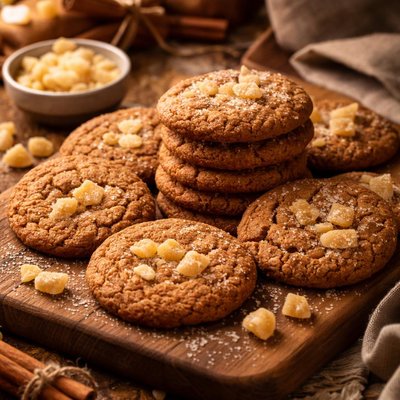 Image of Swedish Ginger Cookies with Crystallized Ginger