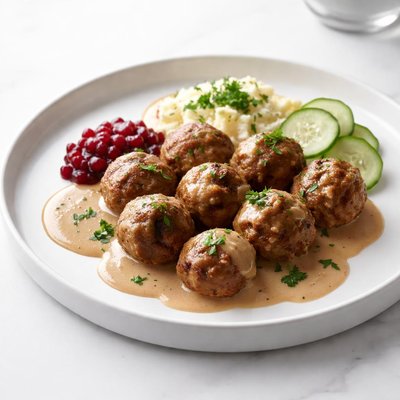 Image of Swedish Meat Balls with Gravy Vegan