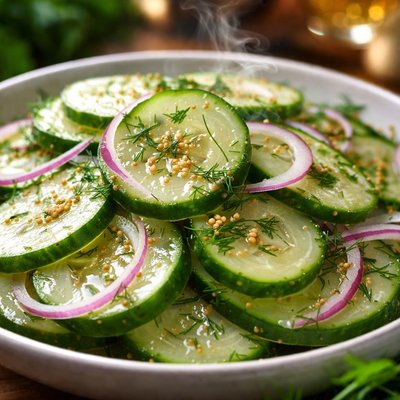 Image of Swedish Pickled Cucumber Salad Inlagd Gurka