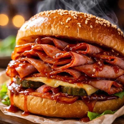 Image of Sweet and Saucy Ham Sandwiches