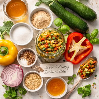 Image of Sweet and Snappy Zucchini Relish Small Batch
