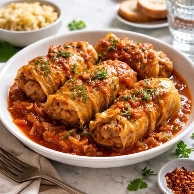 Image of Sweet and Sour Cabbage Rolls with Sauerkraut