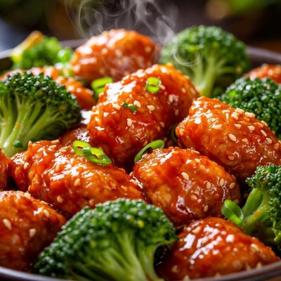 Image of Sweet and Sour Chicken and Broccoli