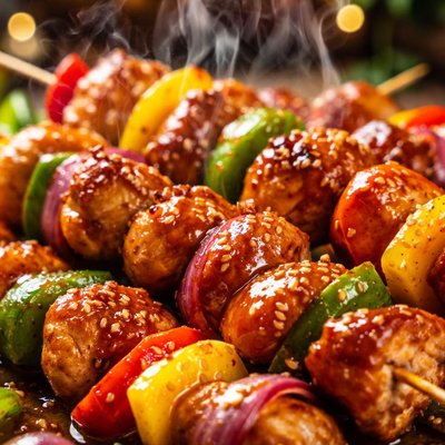 Image of Sweet and Sour Chicken Skewers
