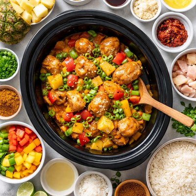 Image of Sweet and Sour Curry Chicken for Slow Cooker