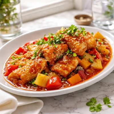 Image of Whole30 Sweet and Sour Fish
