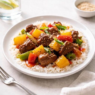 Image of Sweet and Sour Hawaiian Beef Crock Pot