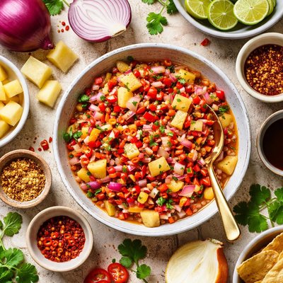 Image of Sweet and Sour Hot Onion Salsa