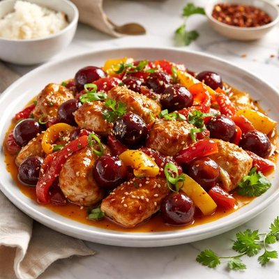 Image of Sweet and Sour Pepper Cherry Chicken