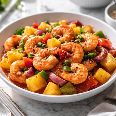 Image of Sweet and Sour Shrimp with Pineapple