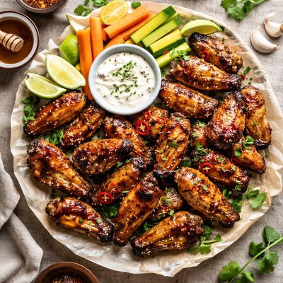 Image of Sweet and Spicy Grilled Chicken Wings