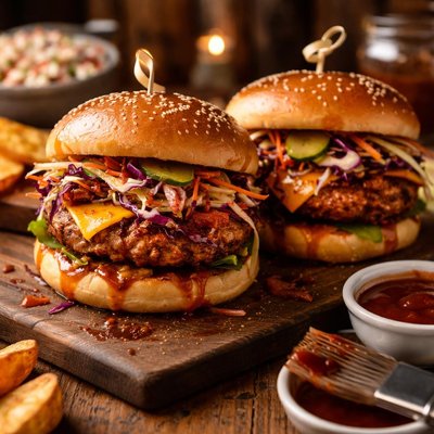 Image of Sweet and Spicy Pork Burgers