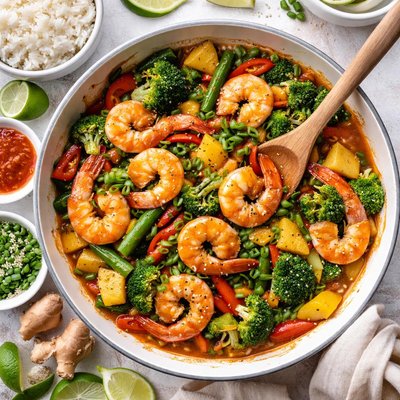 Image of Sweet and Spicy Shrimp Stir Fry