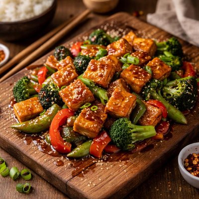 Image of Sweet and Spicy Tofu W Veggies