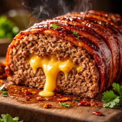 Image of Sweet Bacon and Cheese Meatloaf