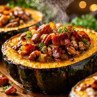 Image of Sweet Bacon Stuffed Squash