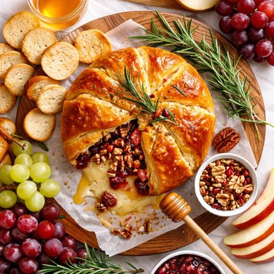 Image of Sweet Baked Brie in Puff Pastry