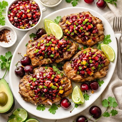 Image of Sweet Cherry Salsa Pork Chops