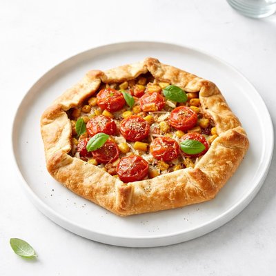 Image of Sweet Corn Tomato Galette