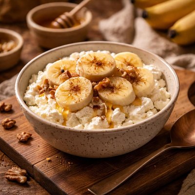Image of Sweet Cottage Cheese and Bananas
