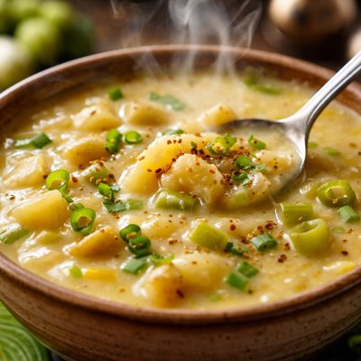 Image of Sweet Dairy Free Potato Leek Soup