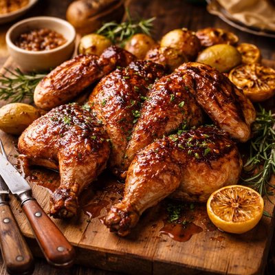 Sweet Glazed Butterflied Chicken Recipe